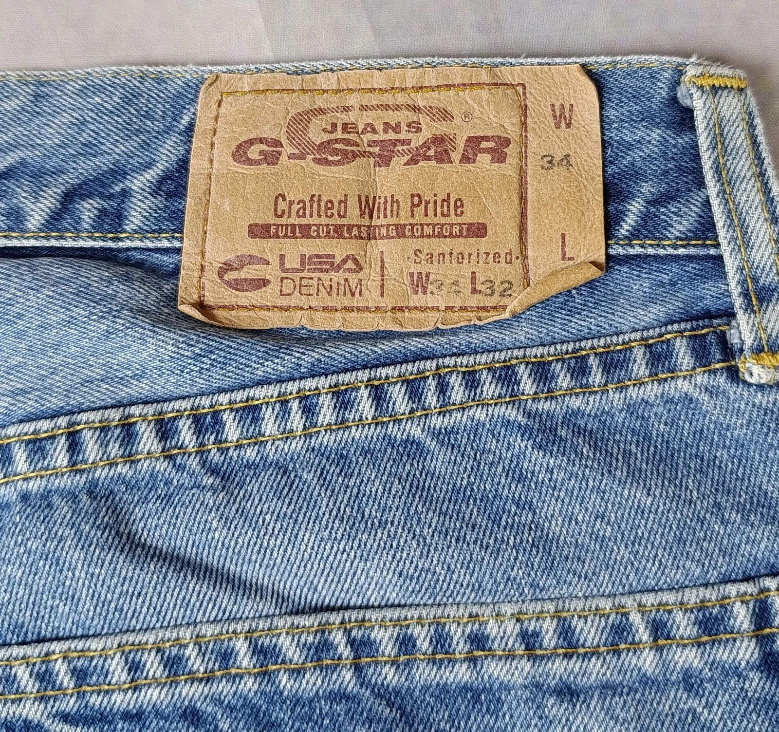 Vintage G-Star Shortcut Bootcut Bootleg Jeans para hombre W34 L32 Lavado claro con cierre de botones Y2K – photo 4